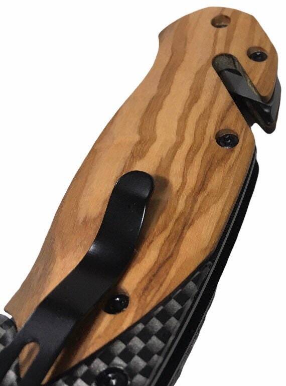 Handmade Walking Bear Engraved 8" Blade Folding Pocket Knife Custom Design