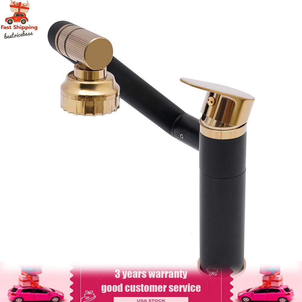 360?? Bathroom Sink Faucet Single Handle Waterfall Vanity Basin Mixer 2 Function