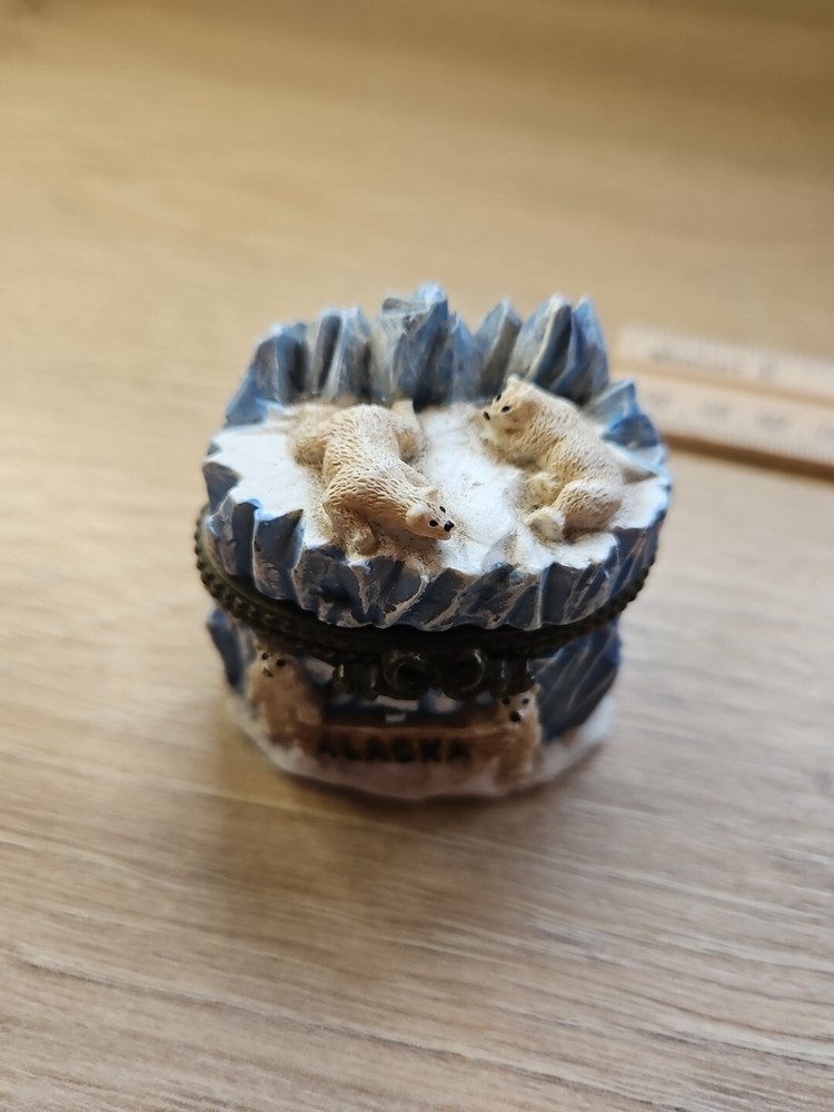 Hinged Trinket Box Alaska Bears