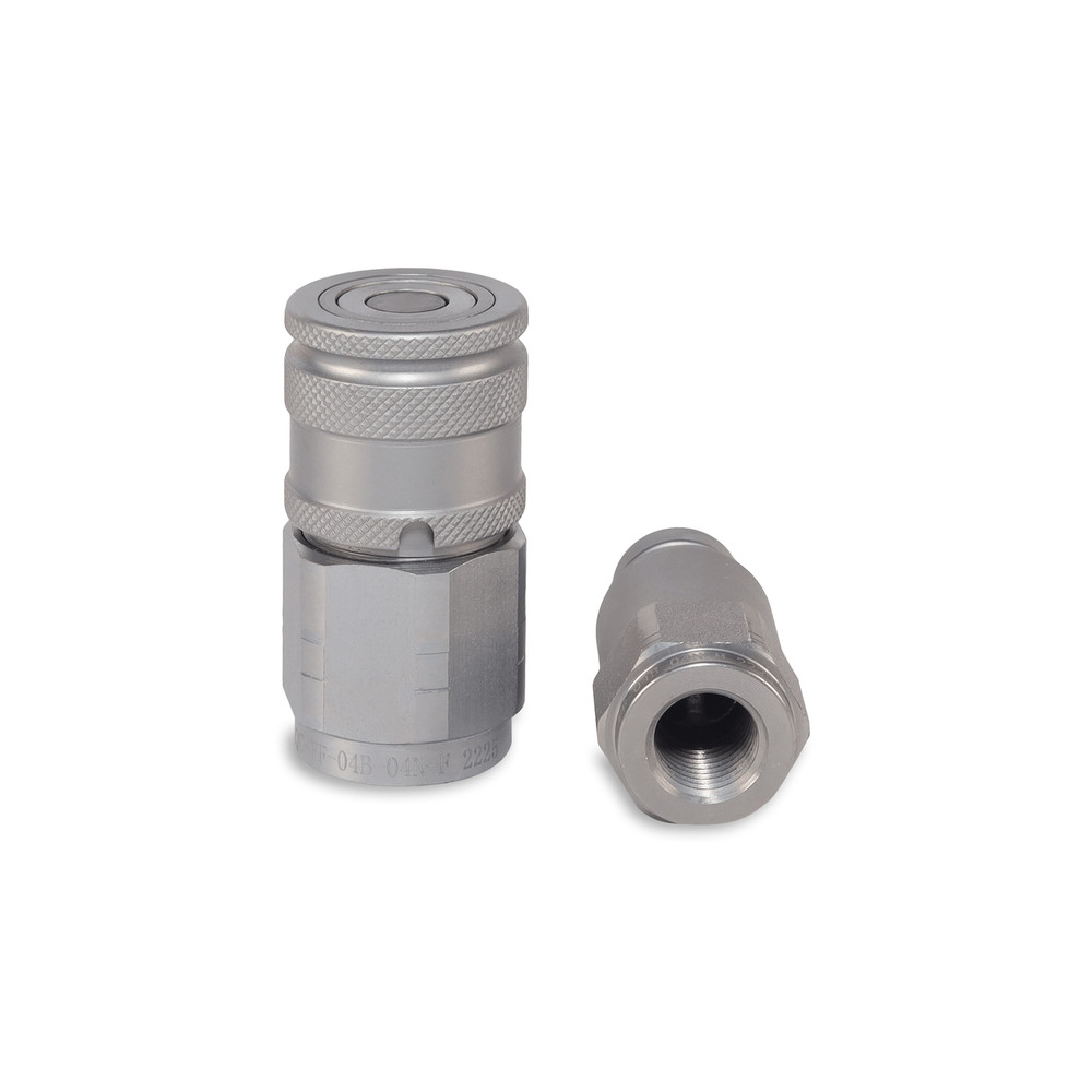 1/4″ Flat Face Hydraulic Quick Couplers Set - 1/4″ NPT Thread