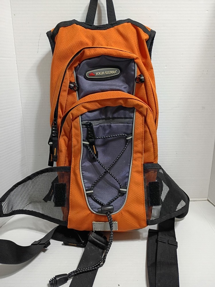 High Sierra Backpack Hydration Pack Airflow Cooled Orange camping hiking