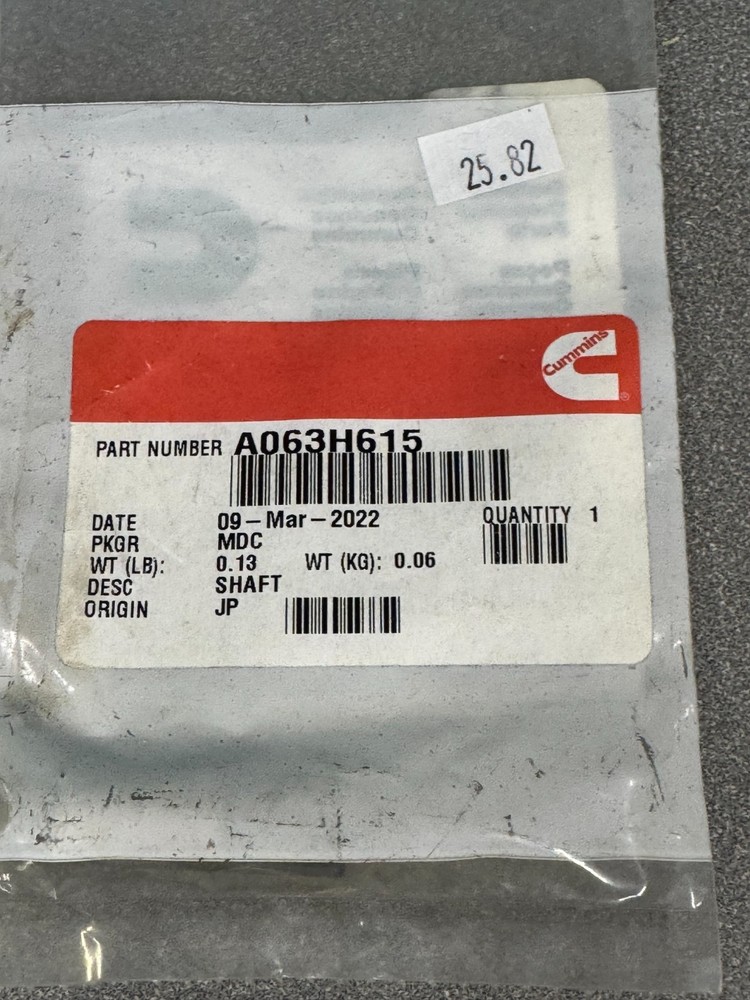 Cummins A063H615 Shaft