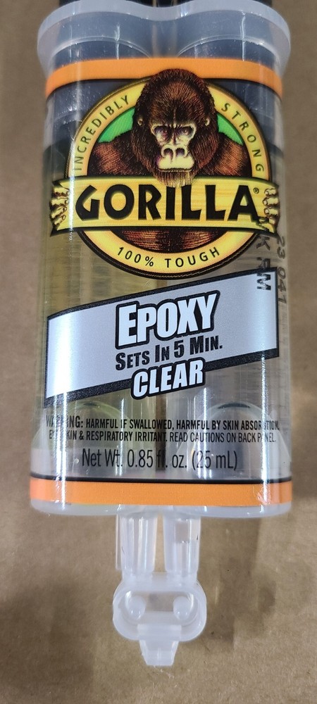 (10) Gorilla Epoxy Glue Liquid 0.85 oz/ Syringe - Clear