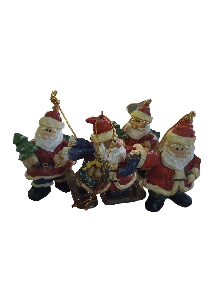 4 Giftco Santa Ornaments