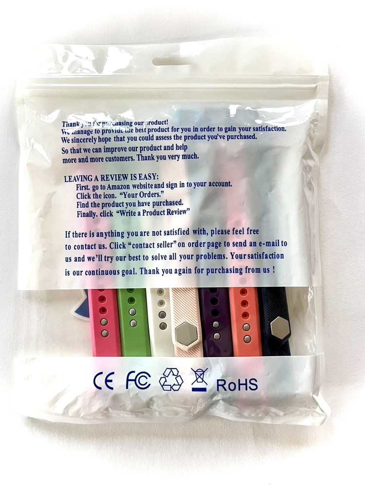 FITBIT ALTA BANDS Assorted Colors 10-pack Size Large NEW IN PACKAGE