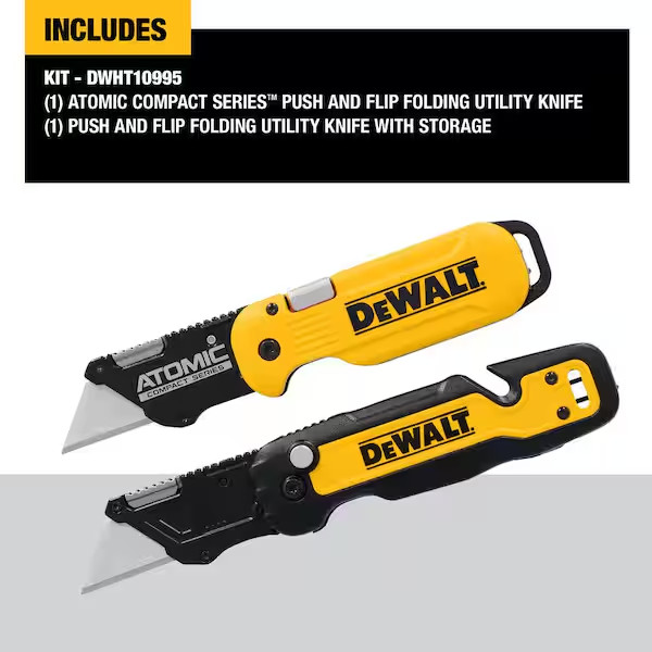 Dewalt Push And Flip Folding Utility Knife Set