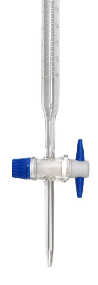 EISCO Burette, 25ml - White 0.10mL Graduations - Class A, Conforms with DIN...