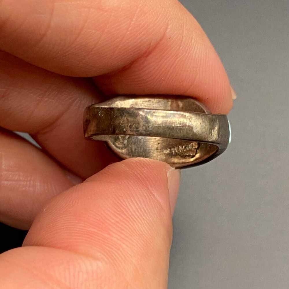 Vintage Southwestern Lab Opal Sterling Silver Ring Size 6.25