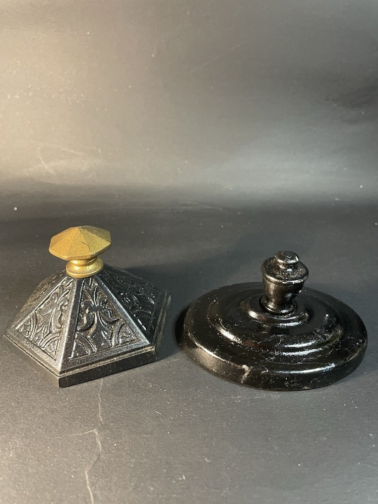 2 Cast Iron Paperweights Decorative