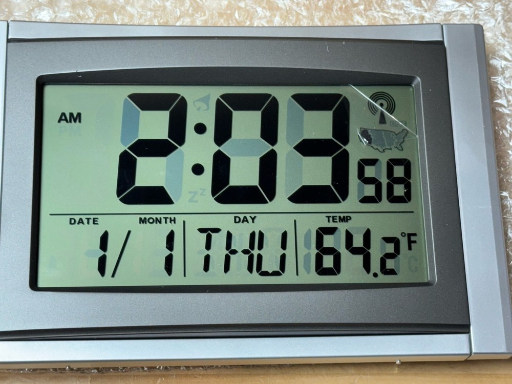 5 in 1 Large LCD Atomic Clock