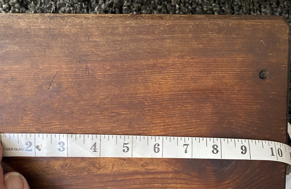 Vtg Solid Wood Footstool 8 1/2” X 11”