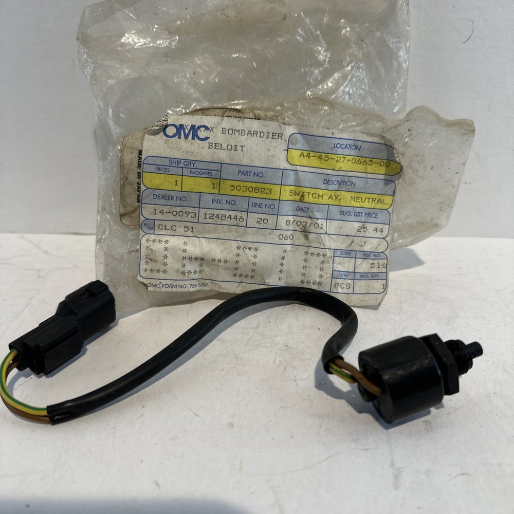 Evinrude ,Johnson  OMC Neutral Switch - 5030823 NOS