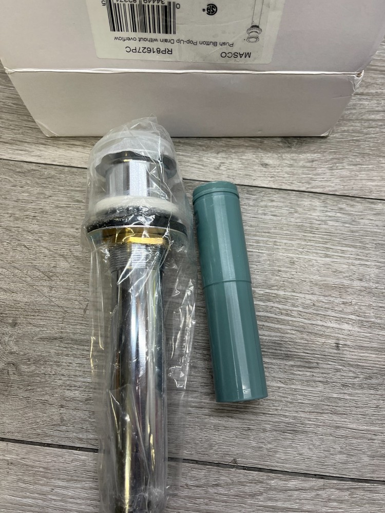 Brizo RP81627PC Push Button Pop-Up Drain without Overflow, Polished Chrome