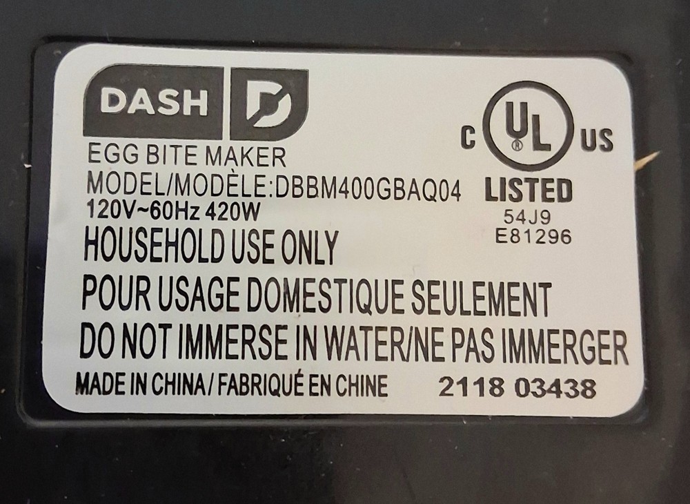 DASH Deluxe Egg Bite Maker - Aqua, with Silicone Molds! NOB!
