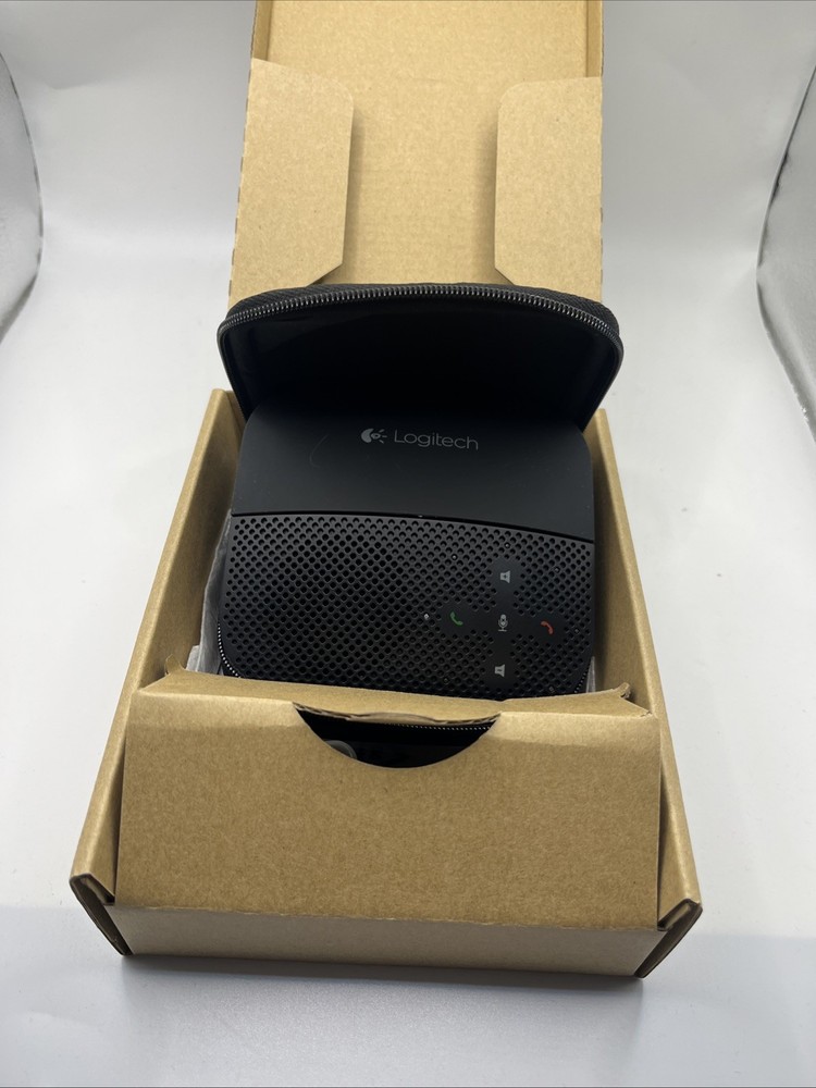 Logitech P710e Mobile Conferencing Speakerphone Bluetooth with Soft Case and BOX