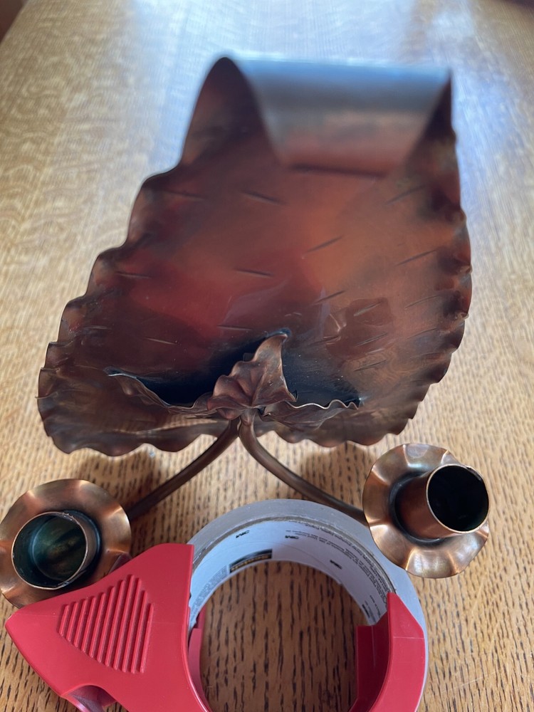 Vintage Hand Hammered Copper Gregorian Copper Wall Sconce Handmade Candlestick
