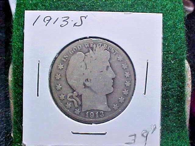 1913-S Barber Half Dollar