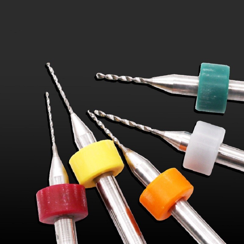 10Pcs 0.1-1mm PCB Print Circuit Board Carbide Micro Twist Drill Bits Set Tools