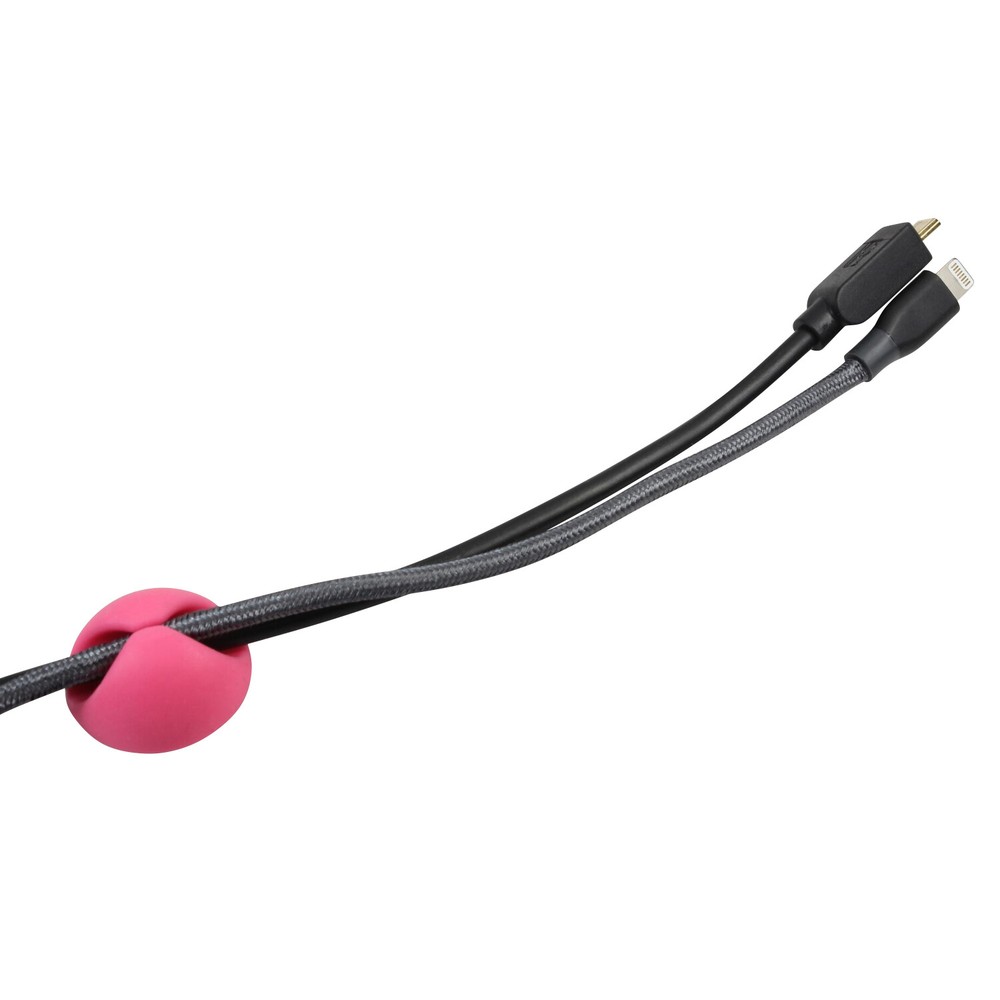 Rok Hardware Pink Cable Organizer Cord Management System, Multipurpose Clip