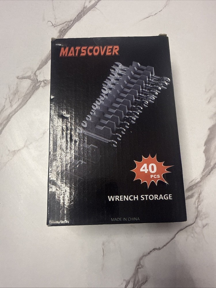 40PCS Modular Wrench Organizer Wrench Holder - Wrench Tool 40 PCS Black