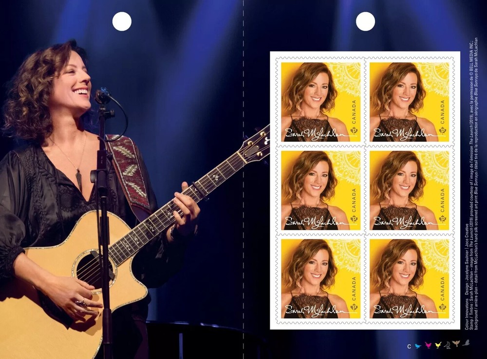 2024 Sarah McLachlan Canada Post Booklet 6 Permanent Mnh
