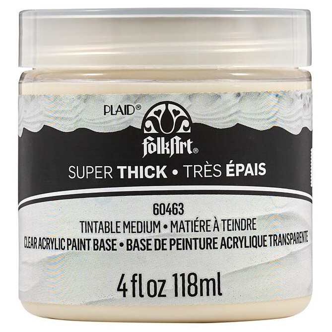 FolkArt Super Thick Acrylic Paint 4oz-Tintable Medium