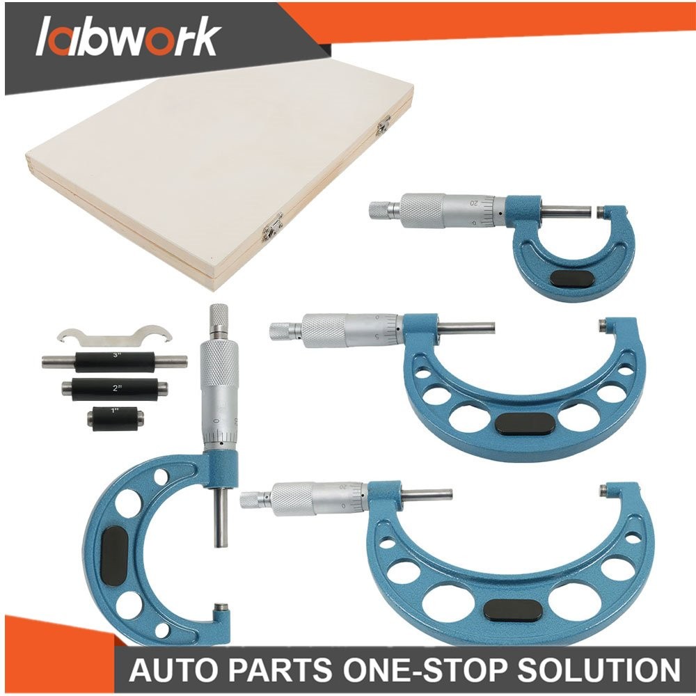 Labwork Outside Micrometer Precision 0-4" & 0.0001" Machinist Tool Carbide Tip