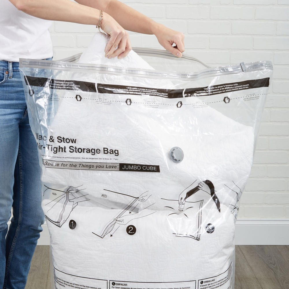 Jumbo Size Cubed Vacuum Storage Bag