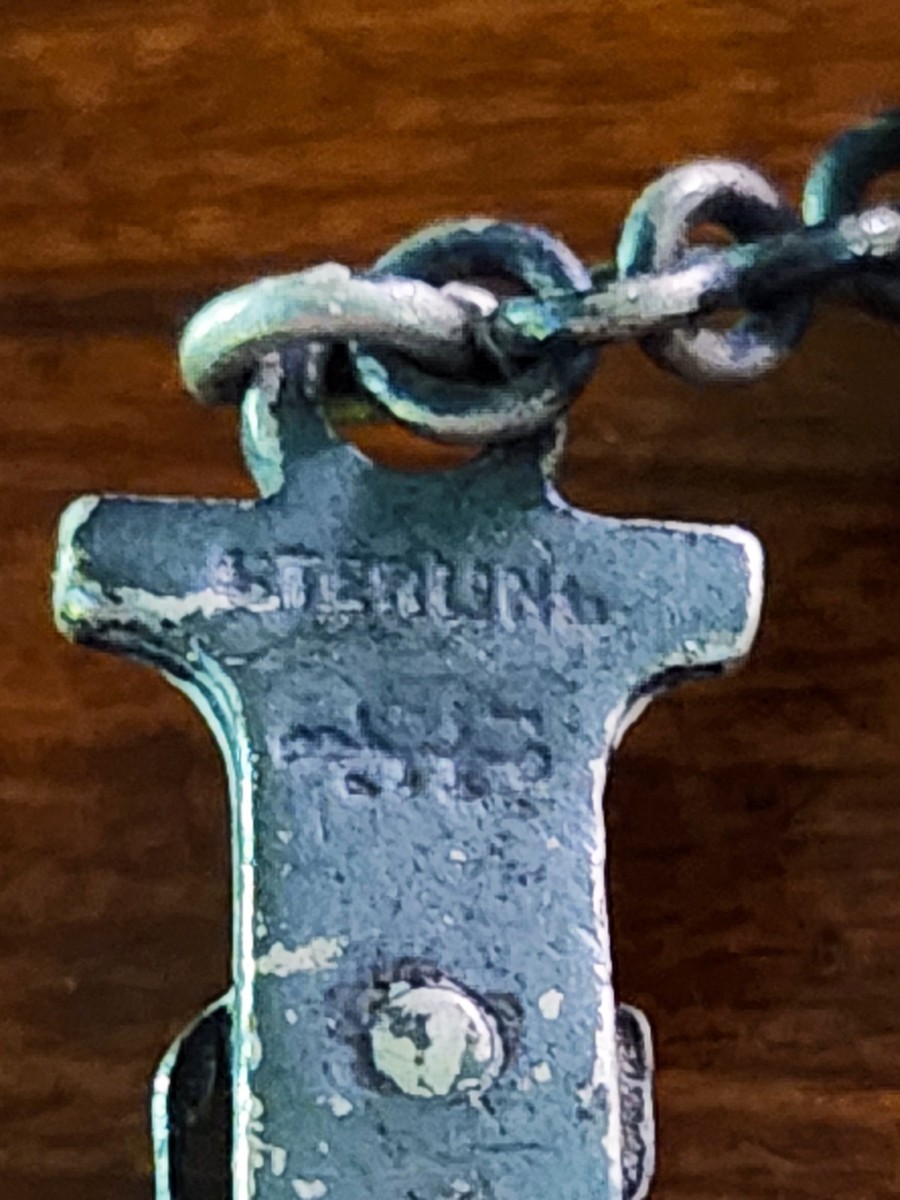 Antique Swift & Fisher Sterling Silver White Enamel Rosary & Vtg Art Nouveau Box