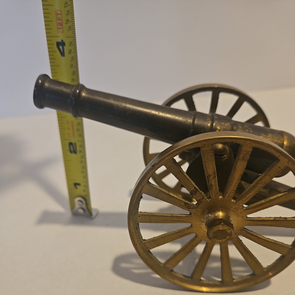 VINTAGE Brass Civil War Cannon 8"