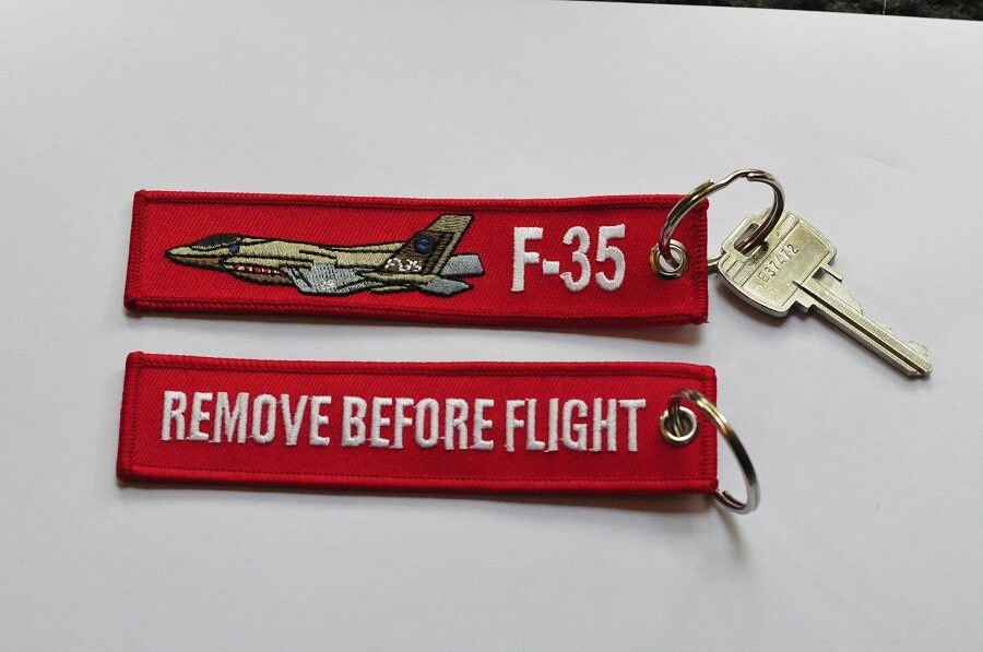 F-35 Lightning keychain keyring bagage tag