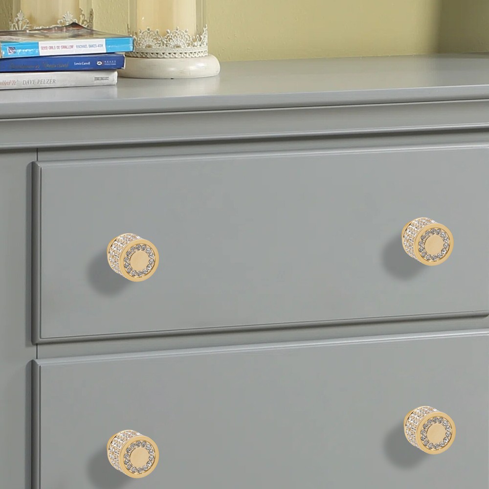 4 Pack Kitchen Knobs Cabinet Handles Brushed Brass Cabinet Pulls Gold Drawer