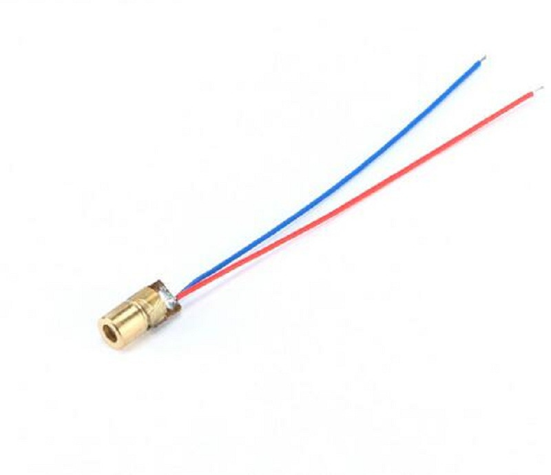 20pcs 650nm 6mm DC 5V 5mW Laser Dot Diode Module Red Copper Head
