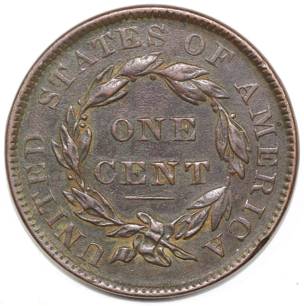 1837 1c N-2 Coronet or Matron Head Large Cent