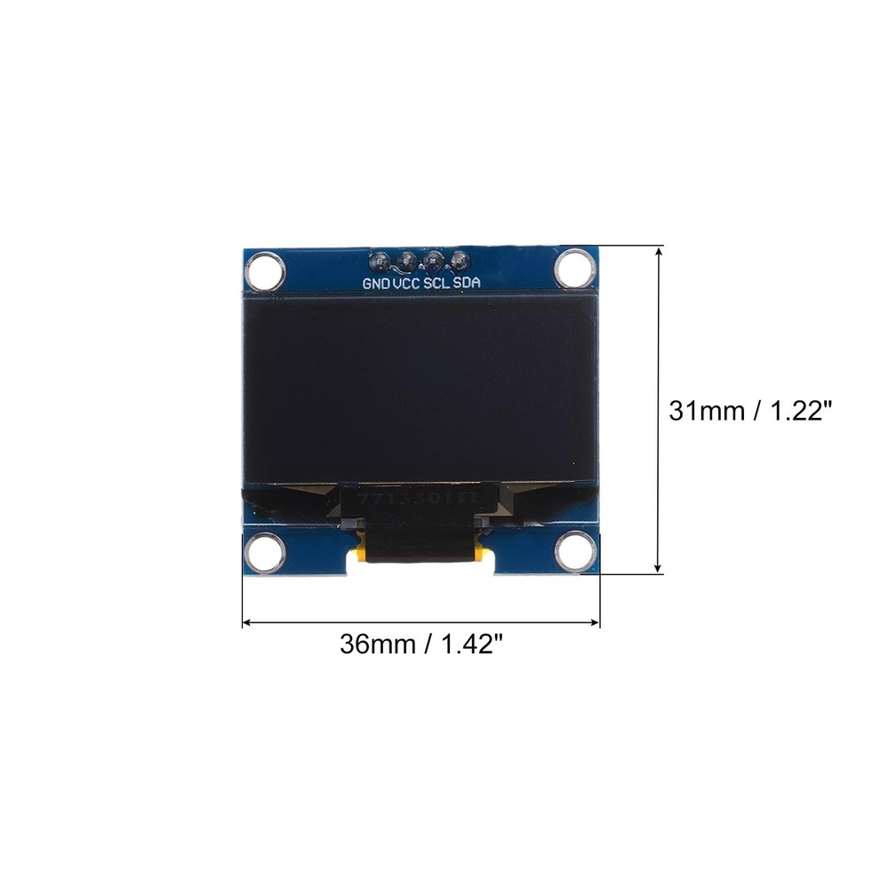 MECCANIXITY 1.3inch OLED LCD Screen Module with 4 Pins 128x64 Resolution...