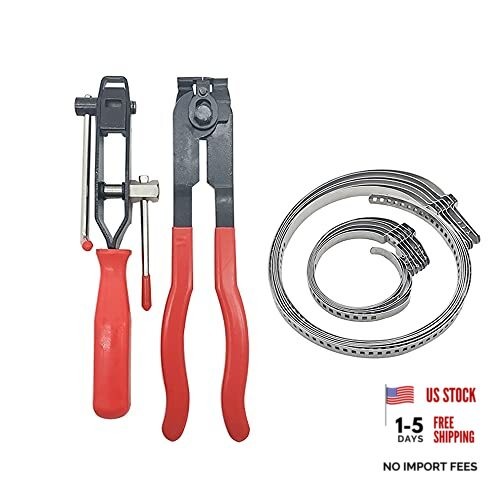 CV Boot Clamp Pliers CV Joint Ear Clamp Banding Tool with 12pcs Adjustable
