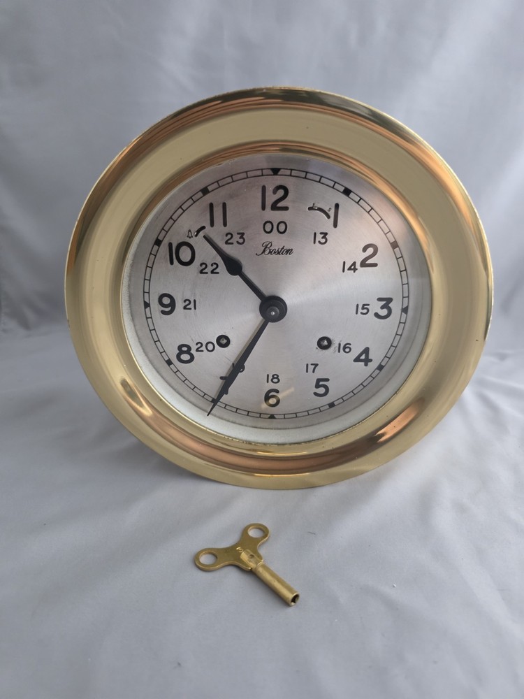 Ships Bell Clock Boston With A Key