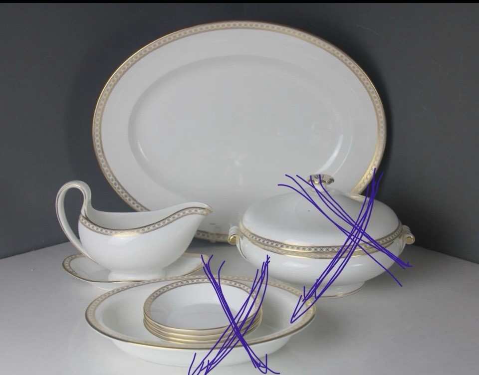 Wedgwood Gold Ulander Pattern Dinner Set Sold Separately!