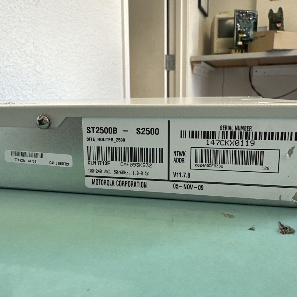 Motorola S2500 MNR Multi-Protocol Wan SITE Router 2500 ST2500B-S2500 CLN1713F/E