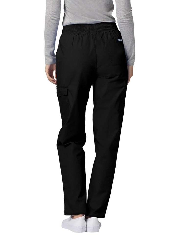 Adar Universal Women's Scrub Set Snap Front Scrub Top & Multi Pocket Scrub Pants