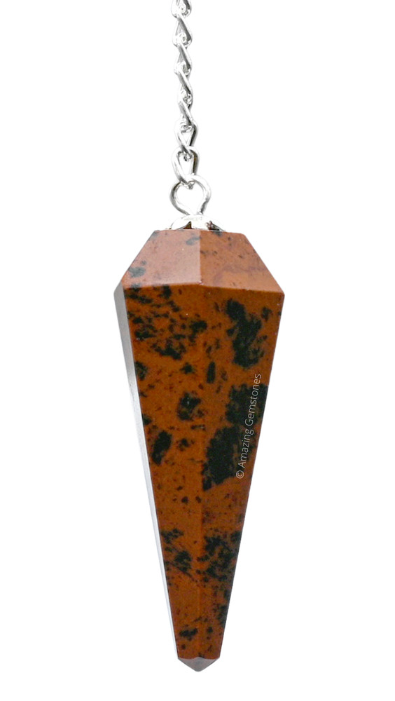 Mahogany Obsidian Dowsing Crystal Pendulum