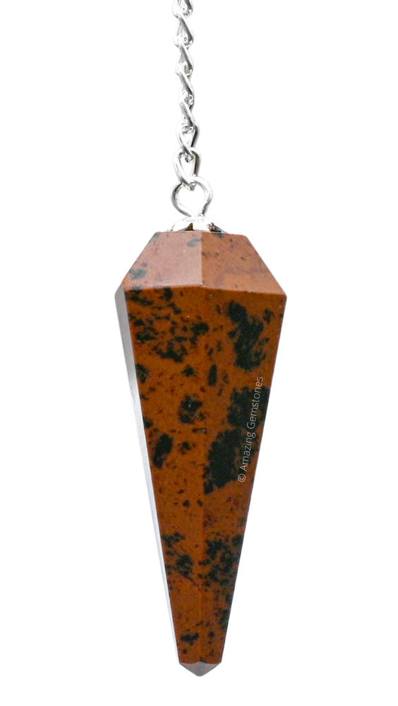 Mahogany Obsidian Dowsing Crystal Pendulum