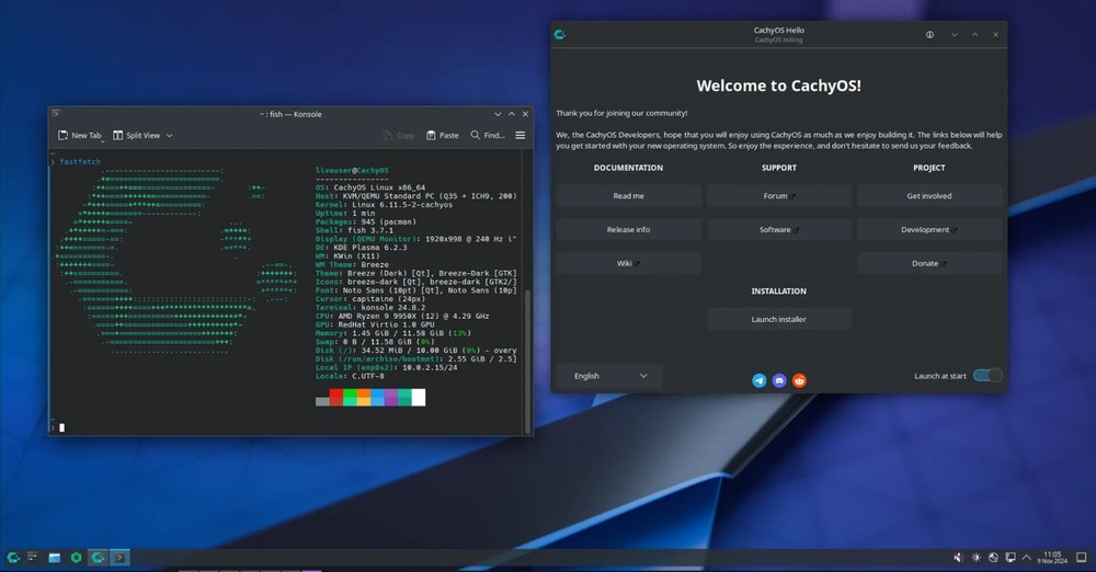 Cachy OS KDE PLASMA DESKTOP Linux Bootable Live USB Flash Drive Install Cachy