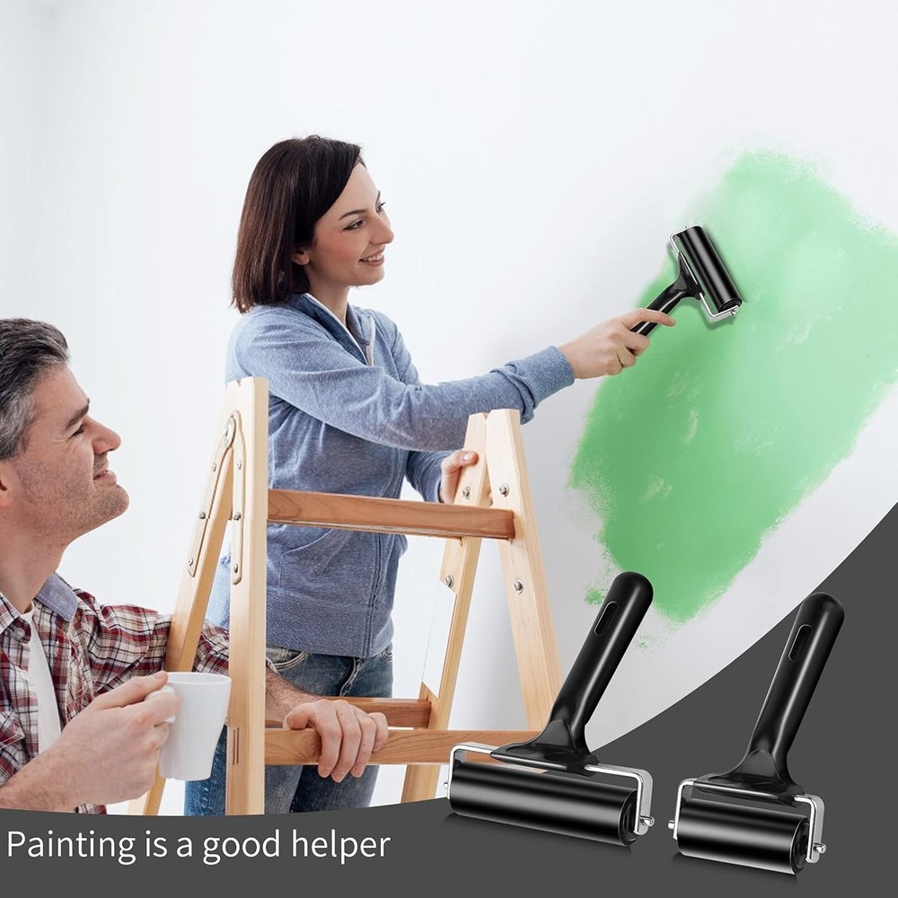 Versatile 6'' Rubber Roller Tool - Ideal for Printmaking and Scrapbooking