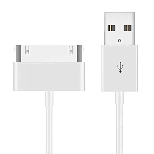 White 30-Pin USB Charging & Sync Cables – 3.3 Foot – Compatible with iPhone 1