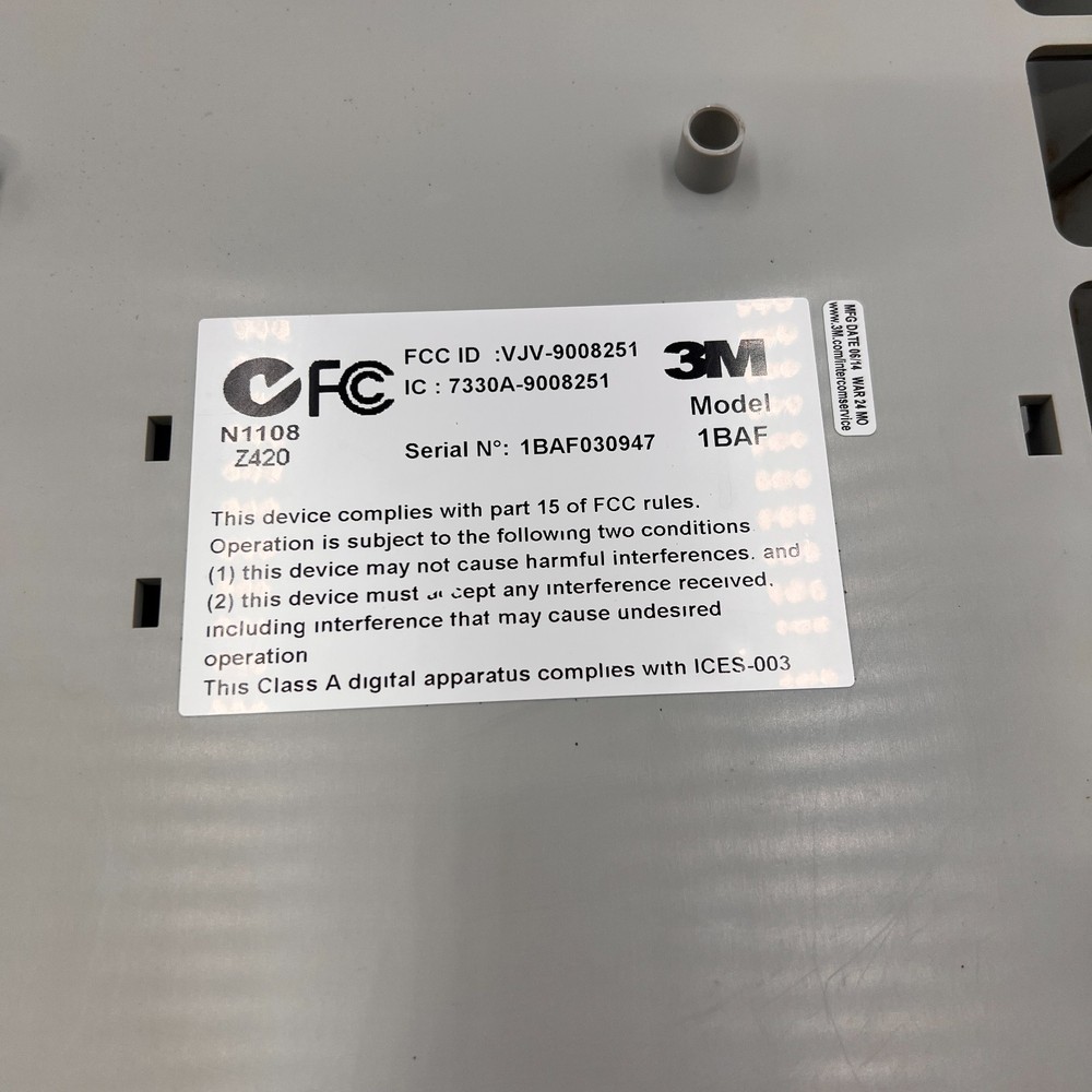 3M 1BAF XT-1 Wireless Drive Thru Intercom Base