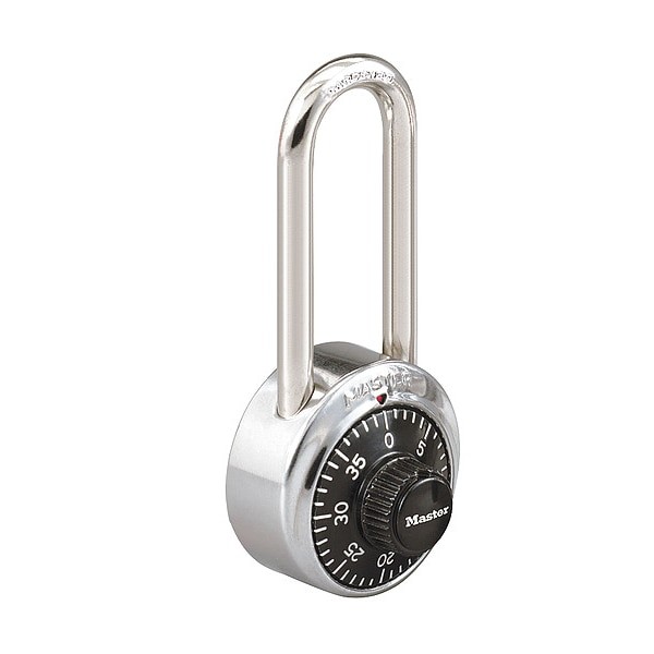 Master Lock 1506D Combination Padlock, Center, Blue/Silver