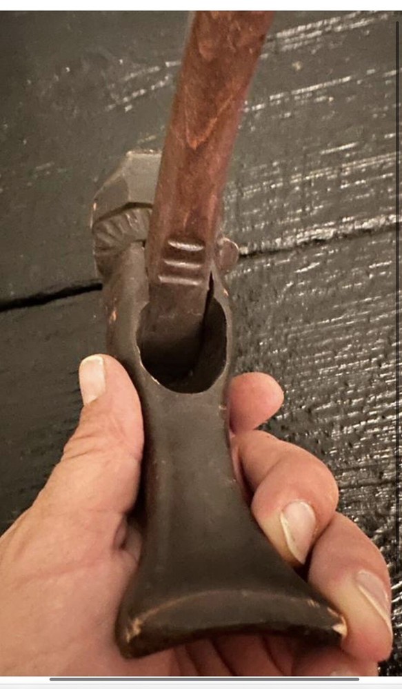 Older pirate head nut cracker solid wood hand done