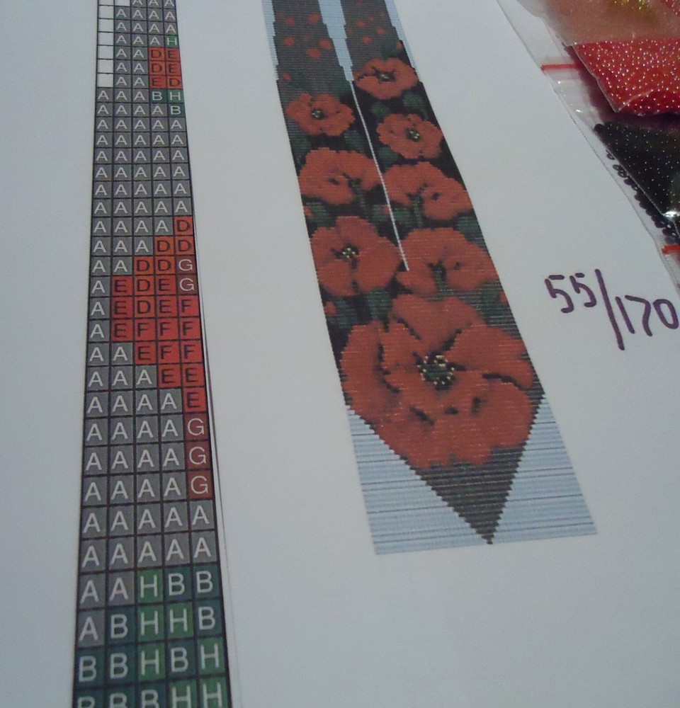 Kit for making a necklace gerdan. Beading Loom Pattern. # C11a