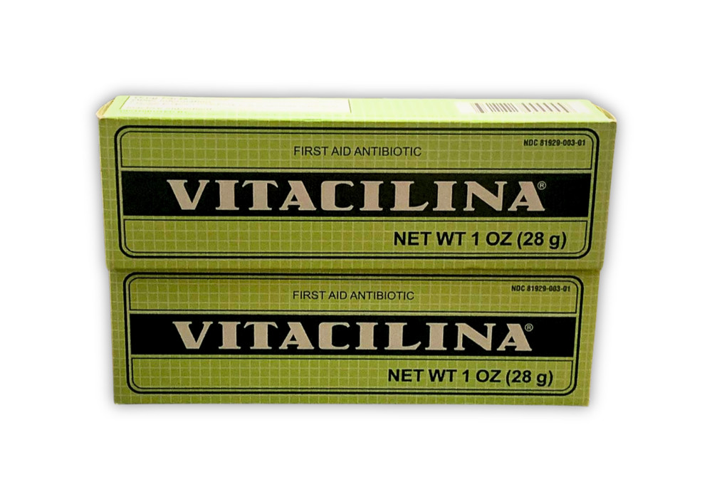 Vitacilina First Aid Antibiotic Ointment 1 oz - Minor Cuts & Burns  (Pack of 2)
